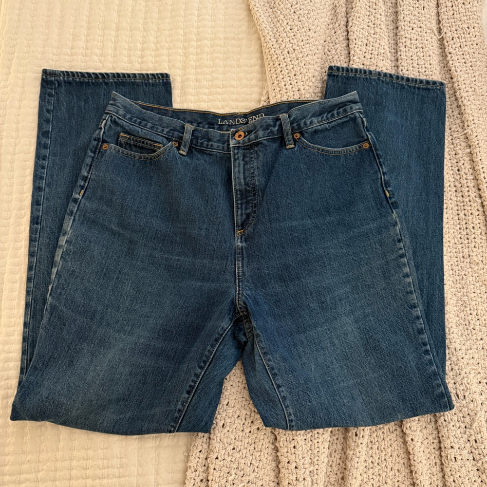 Lands End High Rise Straight Jean